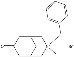 3-Benzyl-3-methyl-7-oxo-3-azonia-bicyclo[3.3.1]nonane Bromide Structure