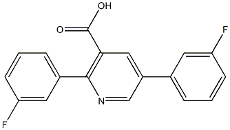 2,5-Bis(3-fluorophenyl)nicotinic acid 구조식 이미지