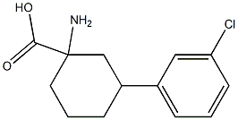 1-amino-3-(3-chlorophenyl)cyclohexanecarboxylic acid Structure