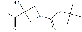 3-Amino-azetidine-1,3-dicarboxylic acid mono-tert-butyl ester 구조식 이미지