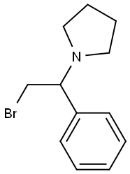 1-(2-bromo-1-phenylethyl)pyrrolidine Structure