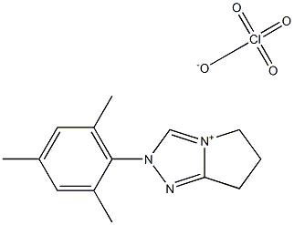 2-(2,4,6-Trimethyl-phenyl)-2,5,6,7-tetrahydro-pyrrolo[2,1-c][1,2,4]triazol-4-ylium perchlorate 구조식 이미지