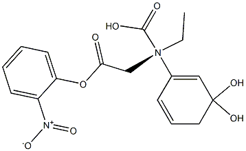 (N)-1-(2-Nitrophenyl)ethylcarboxy-(S)-3,3-Dihydroxyphenylglycine 구조식 이미지