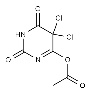 6-acetoxy-5,5-dichloro-dihydro-pyrimidine-2,4-dione 구조식 이미지