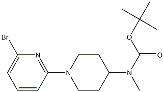 (6'-Bromo-3,4,5,6-tetrahydro-2H-[1,2']bipyridinyl-4-yl)-methyl-carbamic acid tert-butyl ester Structure