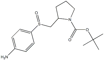 2-(4-Amino-benzenesulfinylmethyl)-pyrrolidine-1-carboxylic acid tert-butyl ester Structure