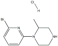 1-(6-Bromo-pyridin-2-yl)-2-methyl-piperazine hydrochloride Structure