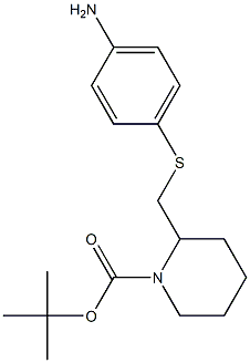 2-(4-Amino-phenylsulfanylmethyl)-piperidine-1-carboxylic acid tert-butyl ester Structure