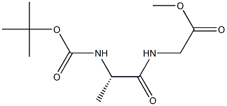(S)-methyl 2-(2-((tert-butoxycarbonyl)amino)propanamido)acetate Structure