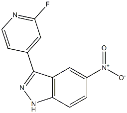 3-(2-fluoropyridin-4-yl)-5-nitro-1H-indazole 구조식 이미지