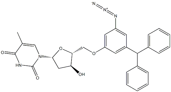 3'-azido-5'-trityl thymidine Structure