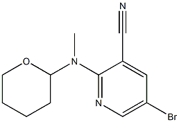 2-((tetrahydro-2H-pyran-2-yl)methylamino)-5-bromopyridine-3-carbonitrile 구조식 이미지