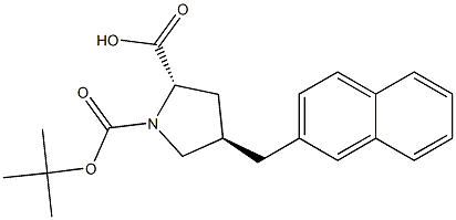 trans-N-Boc-4-(2-naphthylMethyl)-L-proline, 95% Structure