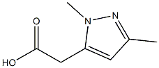 1,3-Dimethyl-1H-pyrazole-5-acetic acid 구조식 이미지