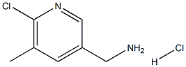 (6-Chloro-5-methylpyridin-3-yl)methanamine hydrochloride 구조식 이미지