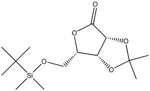 5-O-tert-Butyldimethylsilyl-2,3-O-isopropylidene-L-lyxono-1,4-lactone Structure