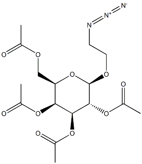 2-Azidoethyl 2,3,4,6-tetra-O-acetyl-b-D-galactopyranoside 구조식 이미지