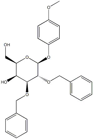 4-Methoxyphenyl 2,3-di-O-benzyl-b-D-galactopyranoside Structure