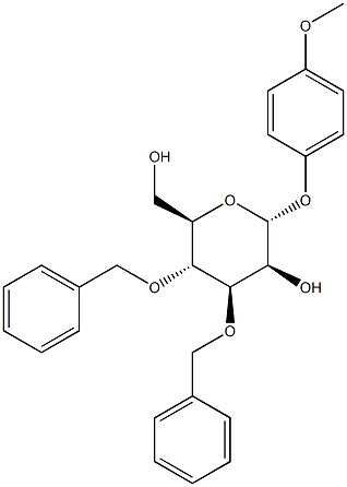 4-Methoxyphenyl 3,4-di-O-benzyl-a-D-mannopyranoside 구조식 이미지