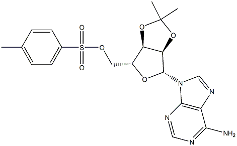 5'-O-Tosyl-2',3'-O-isopropylidene adenosine 구조식 이미지