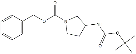 N-CBZ-3-BOC-aminopyrrolidine Structure