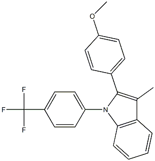 2-(4-methoxyphenyl)-3-methyl-1-(4-trifluoromethylphenyl)-indole Structure