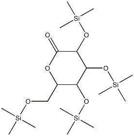 3,4,5-tris-trimethylsiloxy-6-trimethylsiloxymethyl-tetrahydro-2H-pyran-2-one Structure