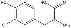3-chloro-DL-tyrosine 구조식 이미지