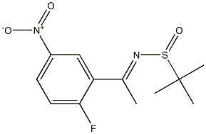 N-(1-(2-fluoro-5-nitrophenyl)ethylidene)-2-methylpropane-2-sulfinamide Structure