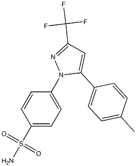 4-[5-(4-methylphenyl)-3-(trifluoromethyl)-1hydro-pyrazol-1-yl]benzenesulfonamide Structure