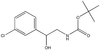 N-tert-butoxycarbonyl-1-(3-chlorophenyl)-ethanolamine Structure