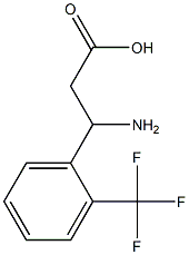 (RS)-3-amino-3-(2-trifluoromethylphenyl)propionic acid 구조식 이미지