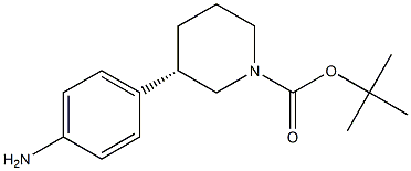 (3S)-3-(4-Aminophenyl)-1-piperidinecarboxylic acid tert-butyl ester Structure