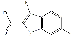 6-methyl-3-fluoroindole 2-carboxylic acid Structure