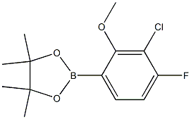 2-(3-Chloro-4-fluoro-2-methoxyphenyl)-4,4,5,5-tetramethyl-1,3,2-dioxaborolane Structure