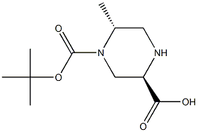 (2R,5R)-4-(tert-butoxycarbonyl)-5-methylpiperazine-2-carboxylic acid 구조식 이미지