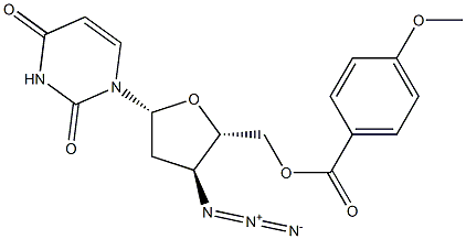 5'-O-p-Anisoyl-3'-azido-2',3'-dideoxyuridine 구조식 이미지