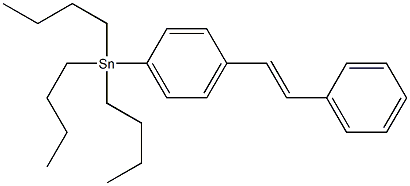 Tributyl-(4-styryl-phenyl)-stannane Structure