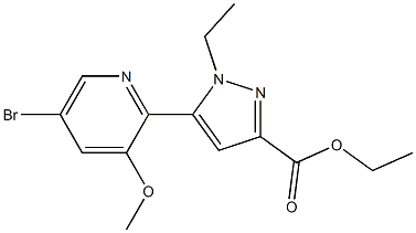Ethyl 5-(5-bromo-3-methoxypyridin-2-yl)-1-ethyl-1H-pyrazole-3-carboxylate 구조식 이미지