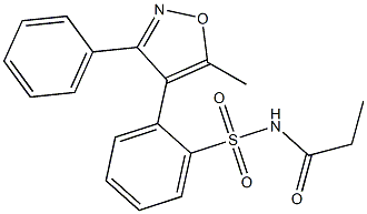 N-((2-(5-methyl-3-phenylisoxazol-4-yl)phenyl)sulfonyl)propionamide Structure