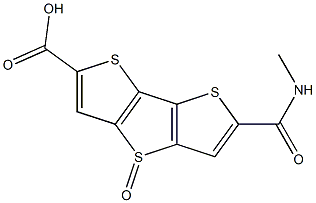 6-(methylcarbamoyl) dithieno [3,2-b:2',3'-d] thiophene-2-carboxylic acid 4-oxide Structure