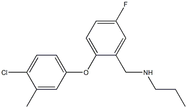 {[2-(4-CHLORO-3-METHYLPHENOXY)-5-FLUOROPHENYL]METHYL}(PROPYL)AMINE 구조식 이미지