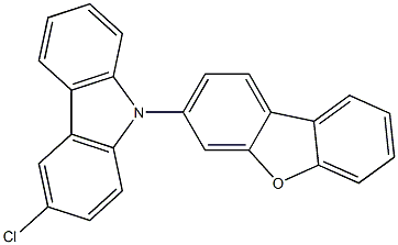 3-chloro-9-(dibenzo[b,d]furan-3-yl)-9H-carbazole Structure