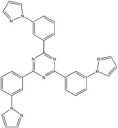 2,4,6-Tris(3-(1H-pyrazol-1-yl)phenyl)-1,3,5-triazine 구조식 이미지