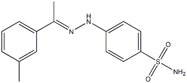 (E)-4-(2-(1-(m-tolyl)ethylidene)hydrazinyl)benzenesulfonamide Structure