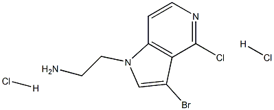 2-{3-Bromo-4-chloro-1H-pyrrolo[3,2-c]pyridin-1-yl}ethan-1-amine dihydrochloride 구조식 이미지