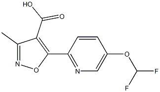 5-(5-(difluoromethoxy)pyridin-2-yl)-3-methylisoxazole-4-carboxylic acid Structure