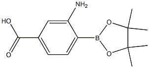 3-amino-4-(4,4,5,5-tetramethyl-1,3,2-dioxaborolan-2-yl)benzoic acid 구조식 이미지