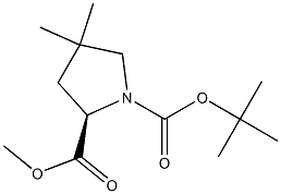 (R)-1-Boc-4,4-dimethyl-pyrrolidine-2-carboxylic acid methyl ester 구조식 이미지