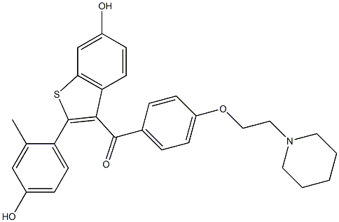 Methyl Raloxifene 구조식 이미지
